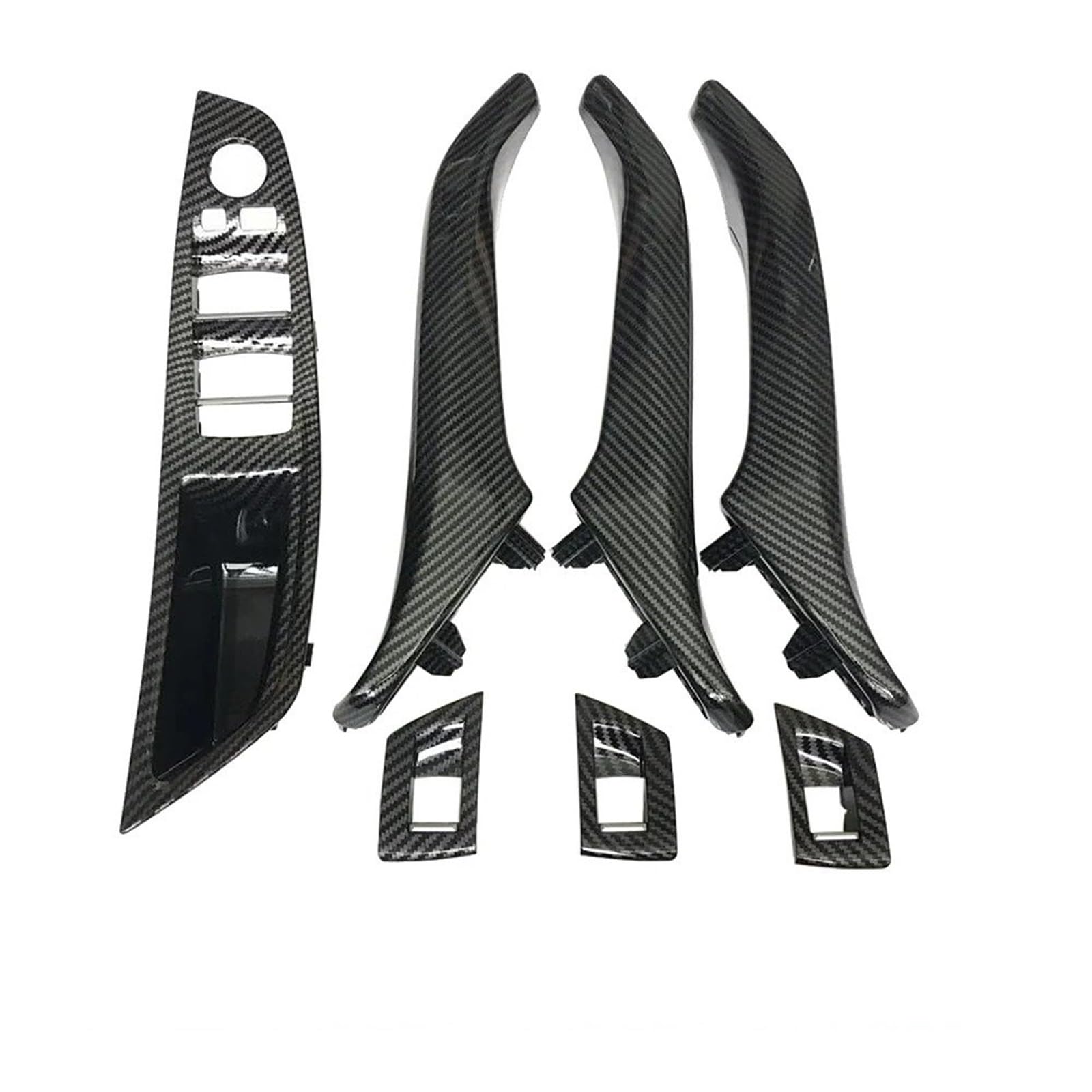 Autoinnentürgriffe Für 5 Series F10 F11 F18 520i 523i 525i 528i 535i 2010-2017 LHD RHD Carbon Fiber Innen Tür Pull Griff 7PCS Set Innen Links Rechts Türgriff von GOINTDJD