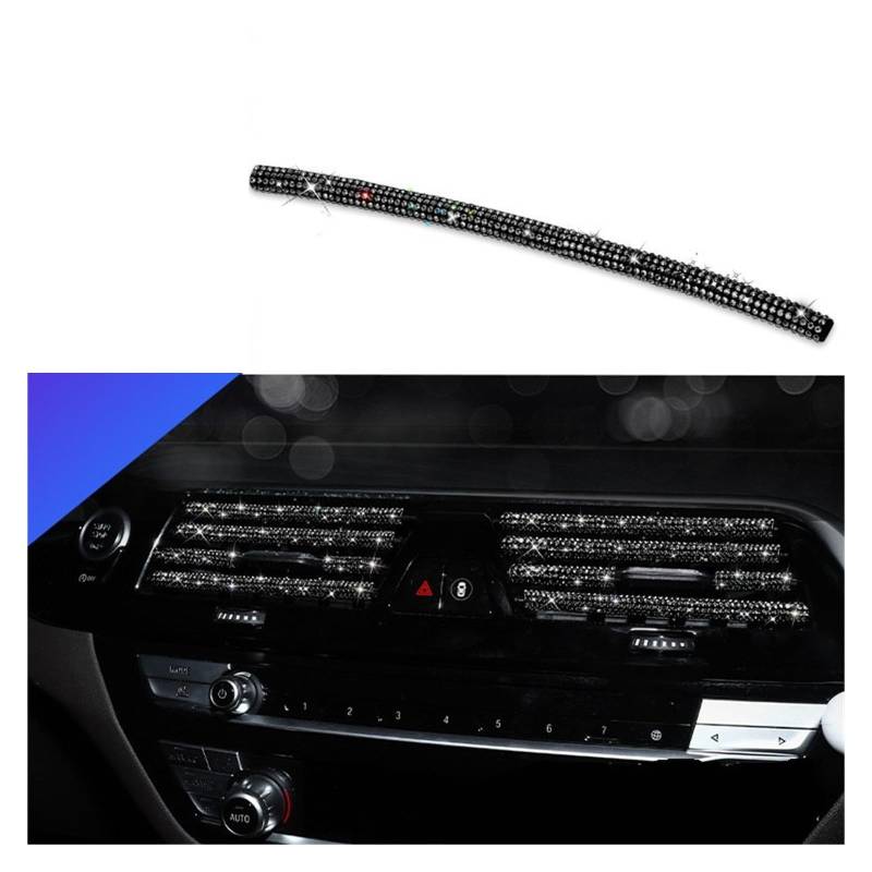 Automobilinnenraum Auto-Innenausstattung Diamant Auto Klimaanlage Steckdose Dekorative Streifen Universal U Form Clip Strass Kühlergrill Aufkleber Auto Innenraum von GOINTDJD