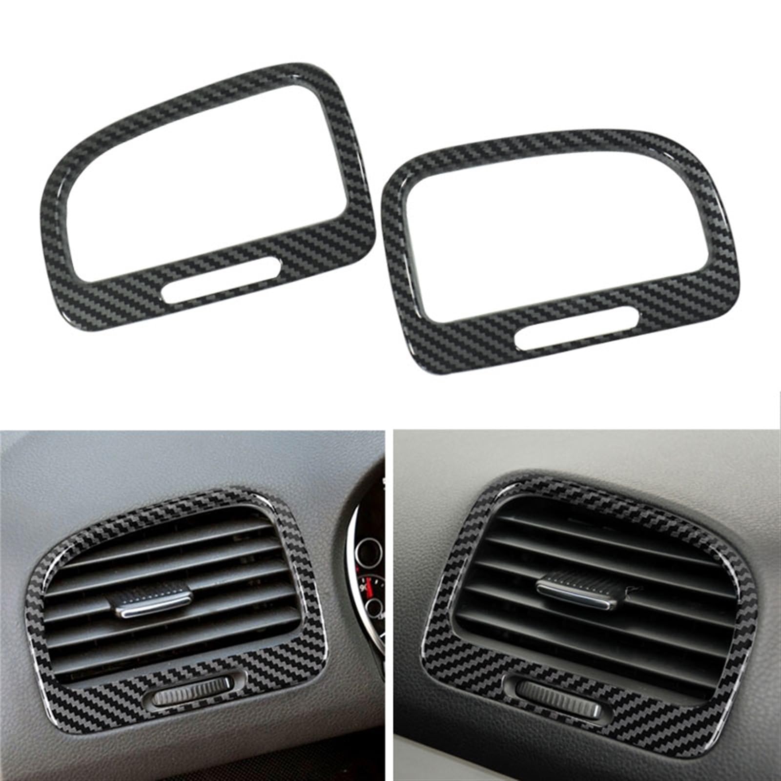 Automobilinnenraum Für VW Für Golf 6 MK6 2008-2013 ABS Carbon Fiber Texture Center Console Dashboard Panel Seite Klimaanlage Outlet Vent Abdeckung Trim Auto Innenraum von GOINTDJD