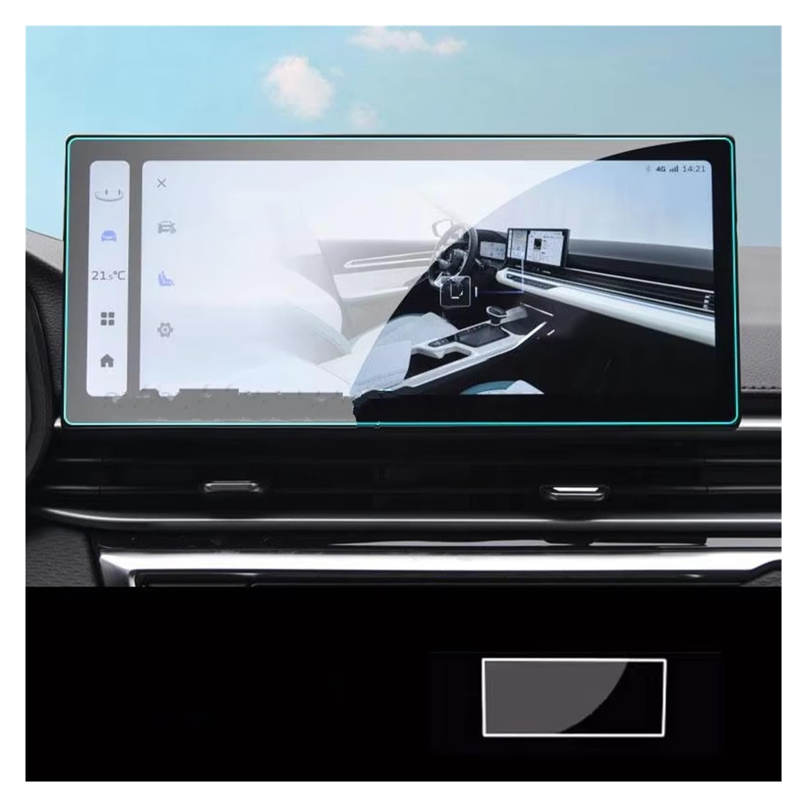 Displayschutz Für Geely Für Emgrand 2023 12,3 Zoll Autoradio GPS-Navigation Kratzfeste Montage Gehärtetes Glas Displayschutzfolie Displayschutzfolie von GOINTDJD