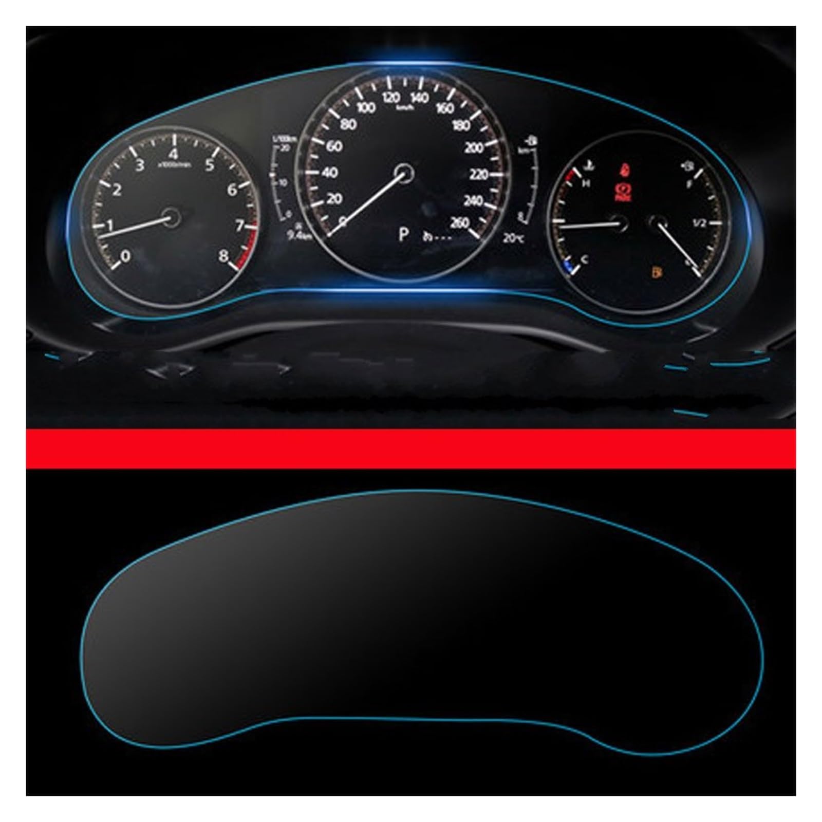 Displayschutz Für Mazda 3 2019 2020 2021 8,8 Zoll GPS-Navigation Displayschutzfolie Aus Gehärtetem Glas PET-Instrumententafel-Schutzfolie Displayschutzfolie von GOINTDJD