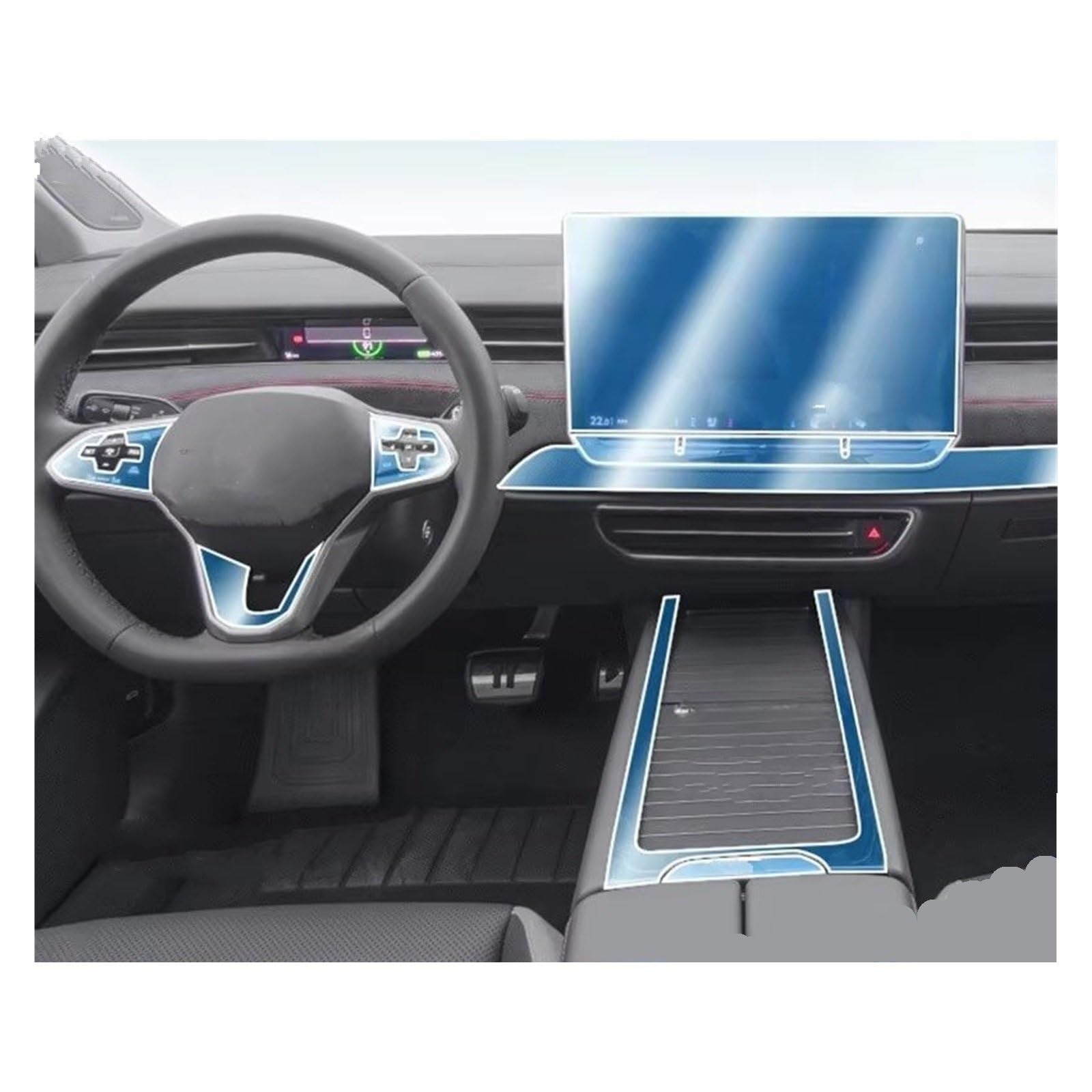 Displayschutz Für VW Für ID.7 2023 2024 Getriebe Panel Navigation Bildschirm Automotive Innen Schutz Film Anti-Scratch Aufkleber Displayschutzfolie von GOINTDJD