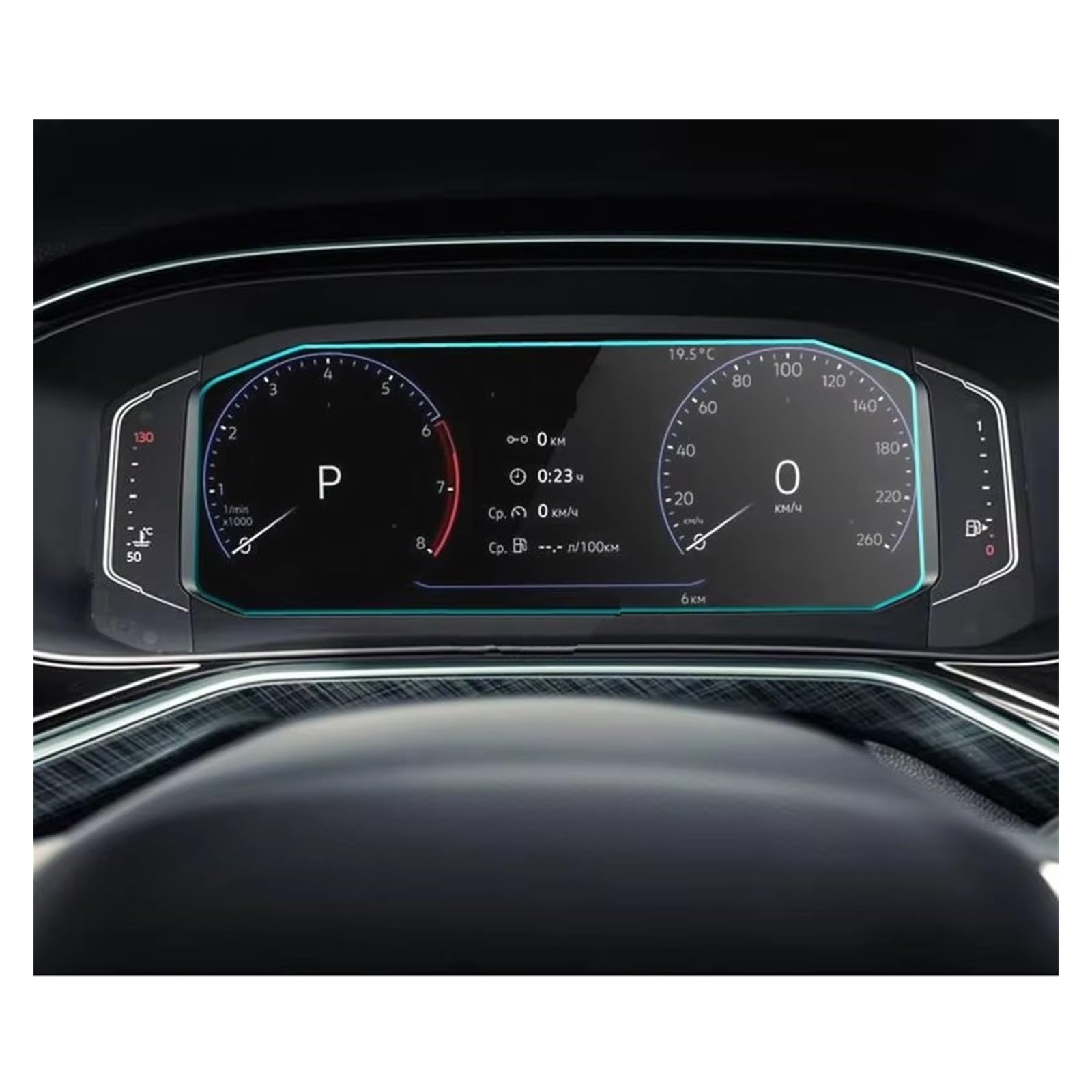 Displayschutz Für VW Für Polo Für T-Cross 2018 2019 Automotive Interior Instrument Panel Membran Gehärtetem Glas Schutz Film Displayschutzfolie von GOINTDJD