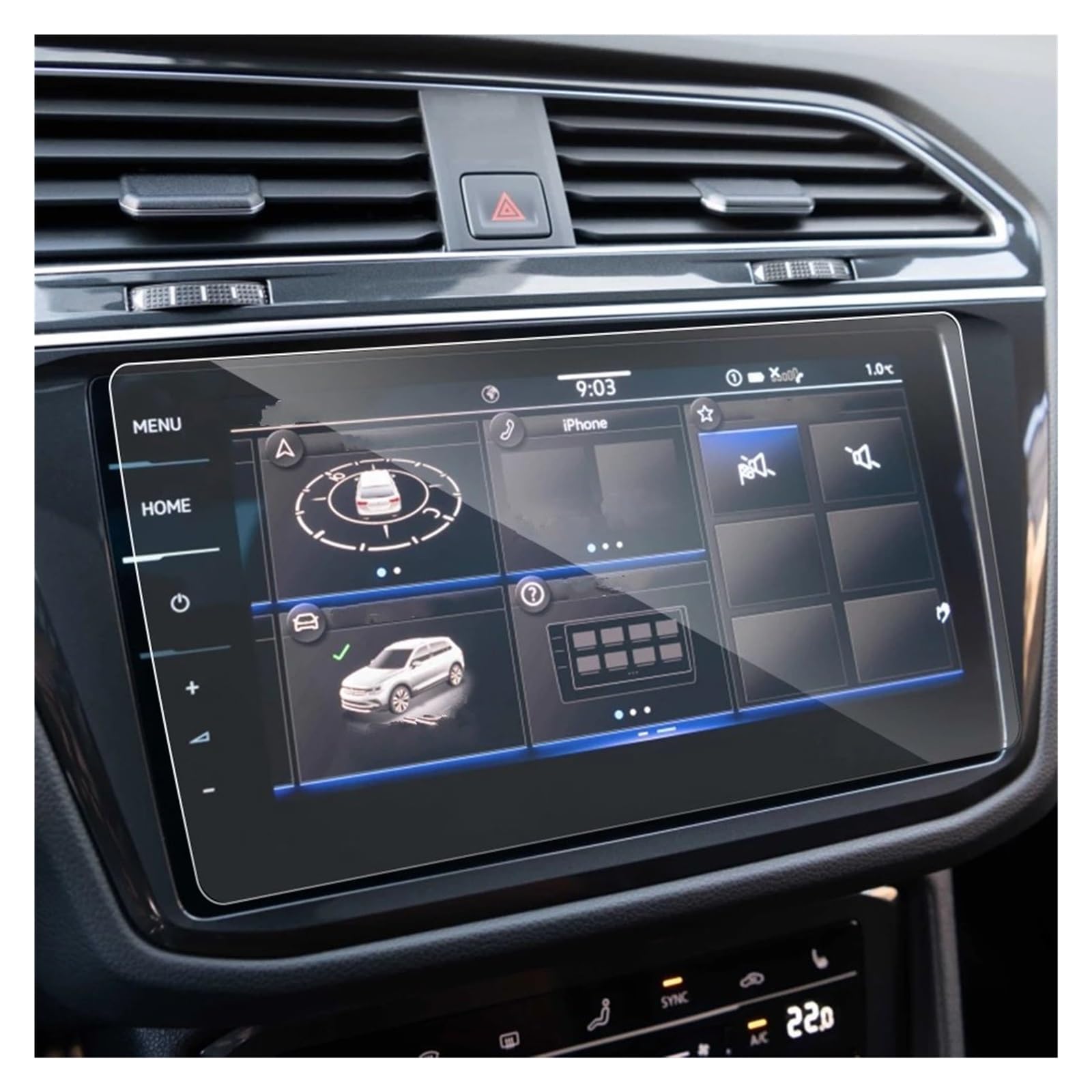 Displayschutz Für VW Für Tiguan Für Allspace R Line 2021 2022 9,2 Zoll Auto GPS Navigation Displayschutzfolie Aufkleber Zubehör Displayschutzfolie von GOINTDJD