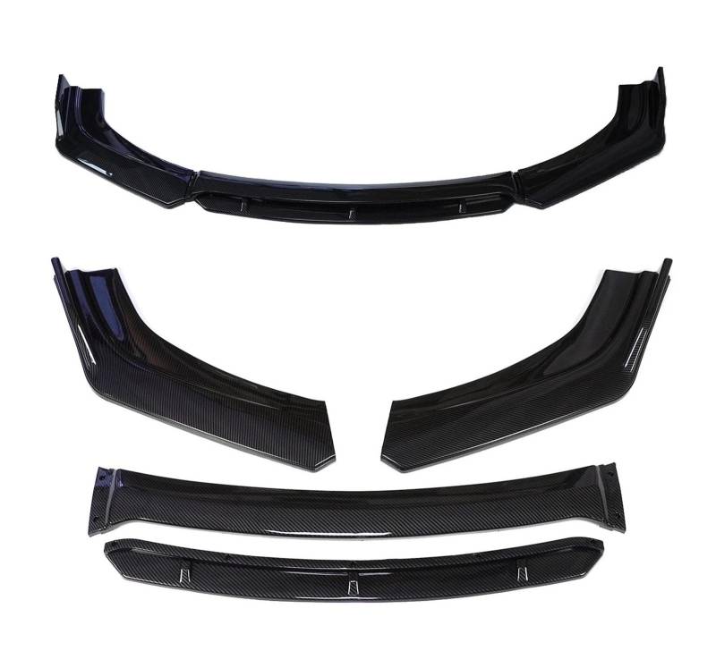 Frontspoiler 4 STÜCKE Universal Auto Vorderen Stoßfänger Lip Body Kit Spoiler Splitter Diffusor Rot Weiß Carbon Fiber Canard Splitter ABS Kunststoff Spoiler(All Carbon) von GOINTDJD