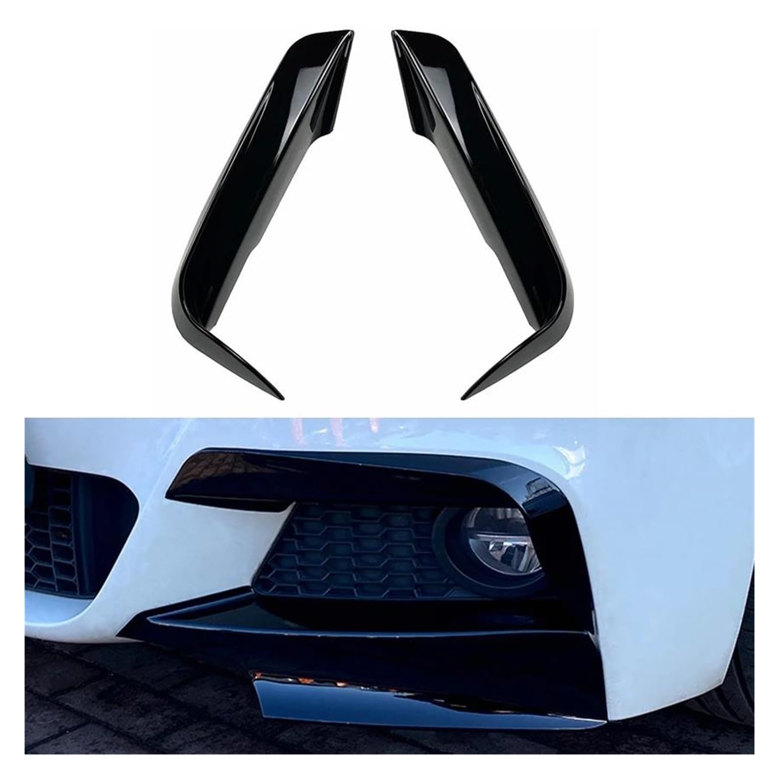 Frontspoiler Auto Frontspoilerlippe Karosseriebausatz ABS-Kunststoff Untere Splitterschutzplatte Für F30 F31 F35 3er-Serie Sport 2012-2018 Spoiler(Gloss Black C) von GOINTDJD