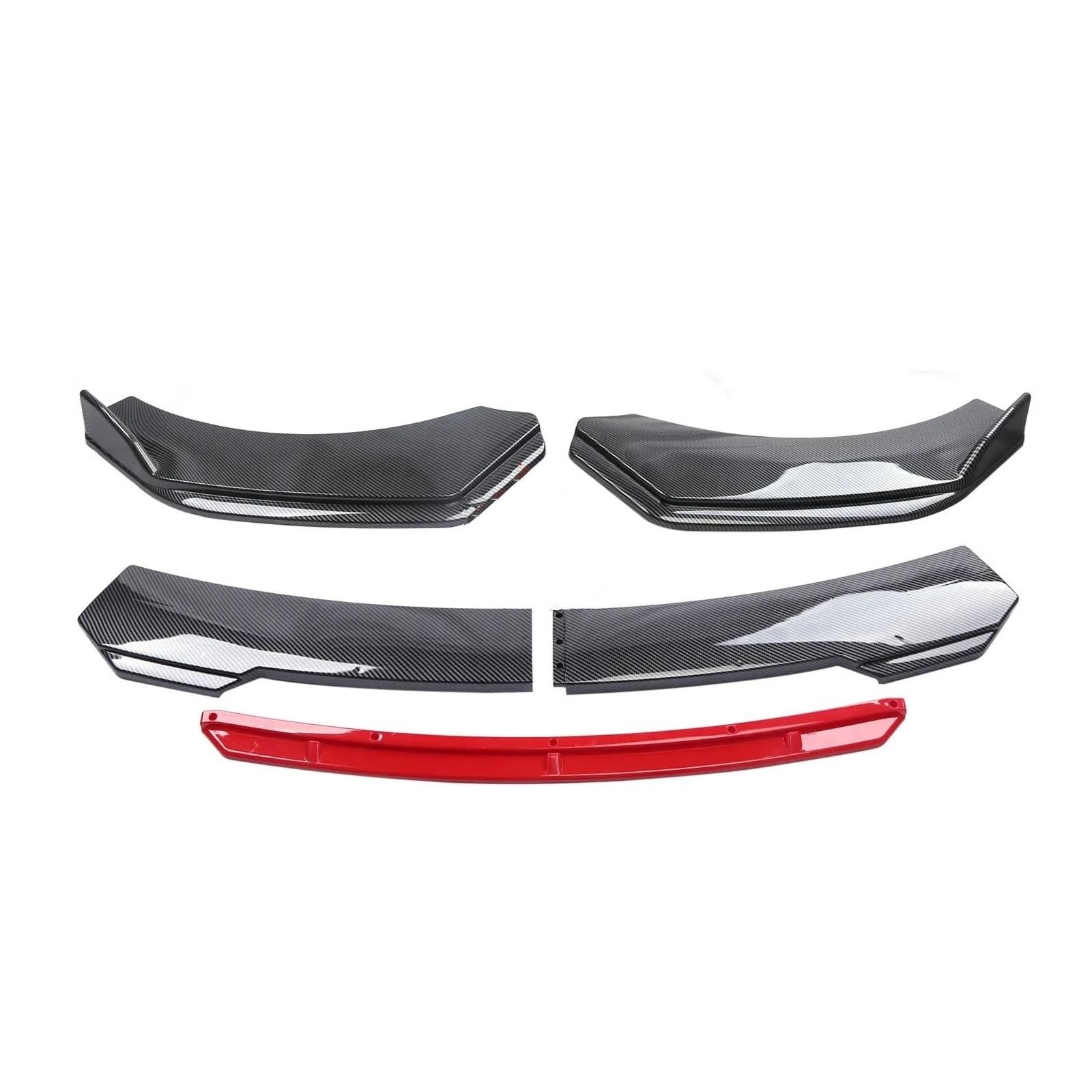 Frontspoiler Auto-Frontstoßstange Spoilerlippe Kinndiffusor Splitter Air-Dam-Kit Schutzfolie Für Land Für Range Für Rover Für Sport 2014–2022 Spoiler(Carbon Fiber Red) von GOINTDJD