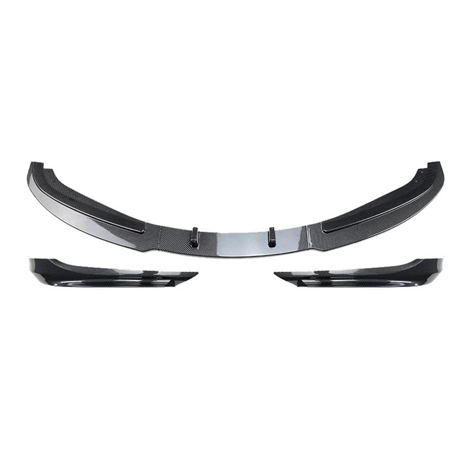 Frontspoiler Frontspoiler Splitter Canard Lip Body Kit ABS Glanz Schwarz Carbon Fiber Für 3 Serie E90 E91 LCI Facelift 2007-2012 Spoiler(Carbon Look) von GOINTDJD