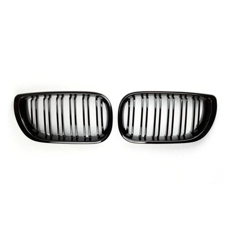 Kühlergrill 1 Paar Für 3er E46 4-Türer 2002-2005 Auto Frontstoßstangengitter Renngrill Nieren Dual Line Grills Schwarz Glänzend Nieren Kühlergrill von GOINTDJD