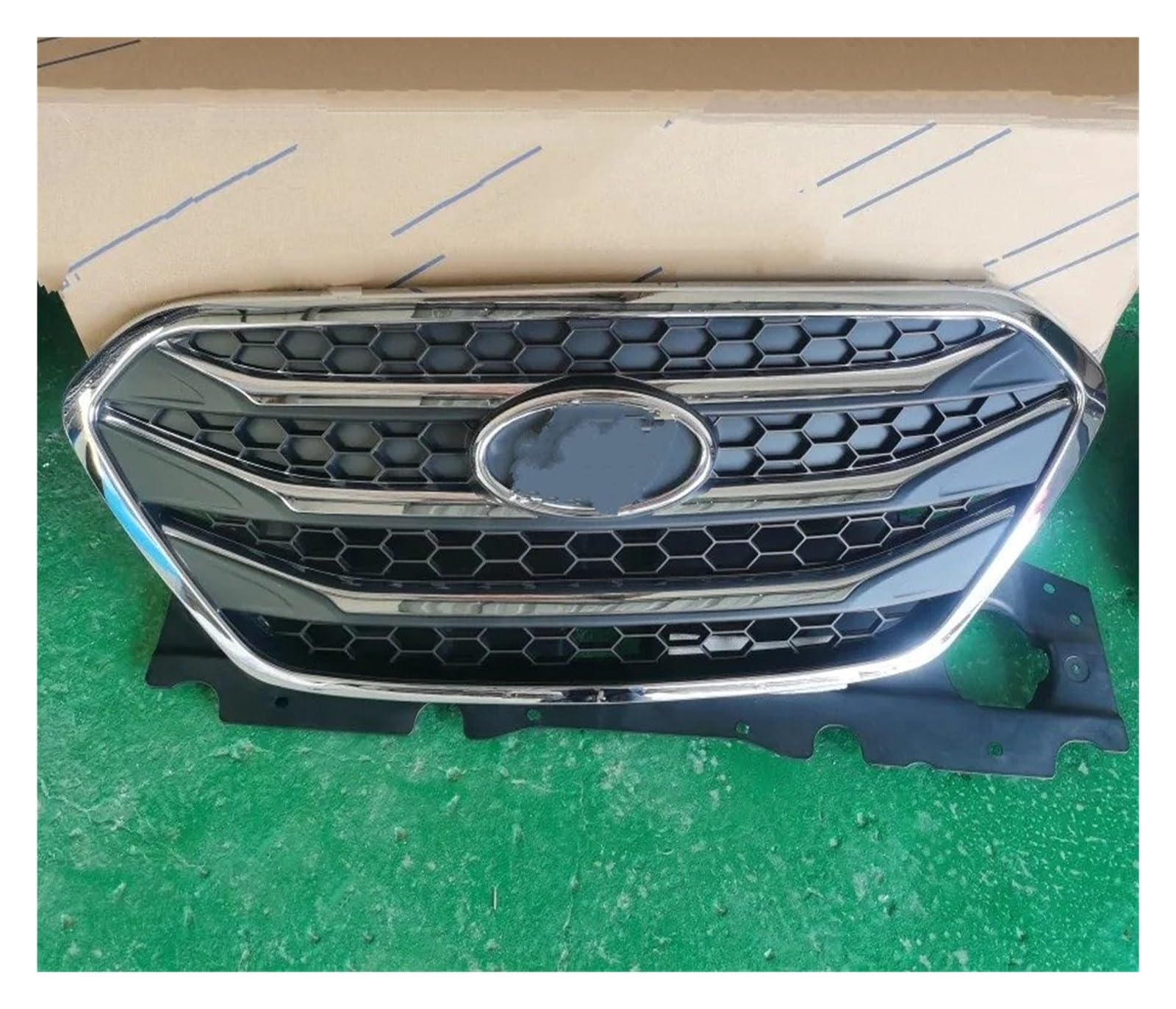 Kühlergrill 2009–2015 Für Hyundai Für Ix35, ABS-Chrom-Frontgrill, Refit Rund Um Zierleisten, Grills, Racing Nieren Kühlergrill(B) von GOINTDJD