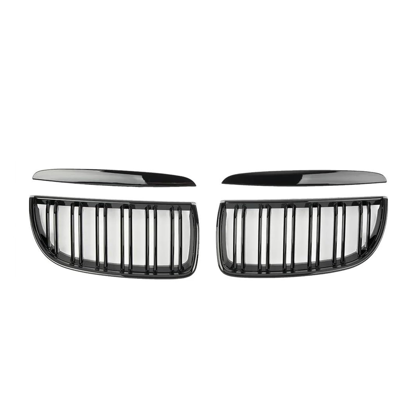 Kühlergrill Auto Kühlergrill Niere Doppellamelle Glanz Schwarz Für E90 E91 Grill 3 Serie 323I 328I 335I 330I 325I 2005-2008 ABS Gitter Nieren Kühlergrill(Glossy Black) von GOINTDJD