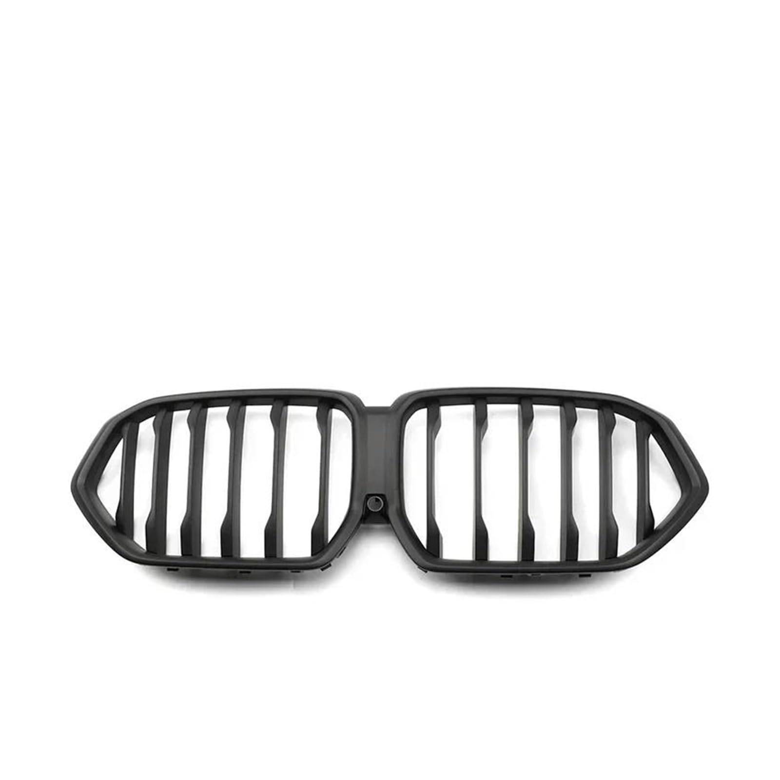 Kühlergrill Auto Zubehör Für X6 Serie G06 2019-2023 Auto Vorderen Stoßfänger Niere Grill Einzigen Doppel Lamellen ABS Ersatz Racing Grille Nieren Kühlergrill(Single Matte Black) von GOINTDJD