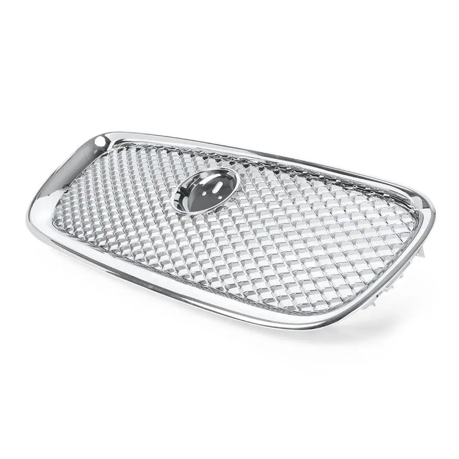 Kühlergrill Autozubehör Für Jaguar XF XFR X250 2012 2013 2014 2015 Front Racing Grill Oberer Mesh-Kühlergrill Mit Emblem Nieren Kühlergrill(Silber) von GOINTDJD