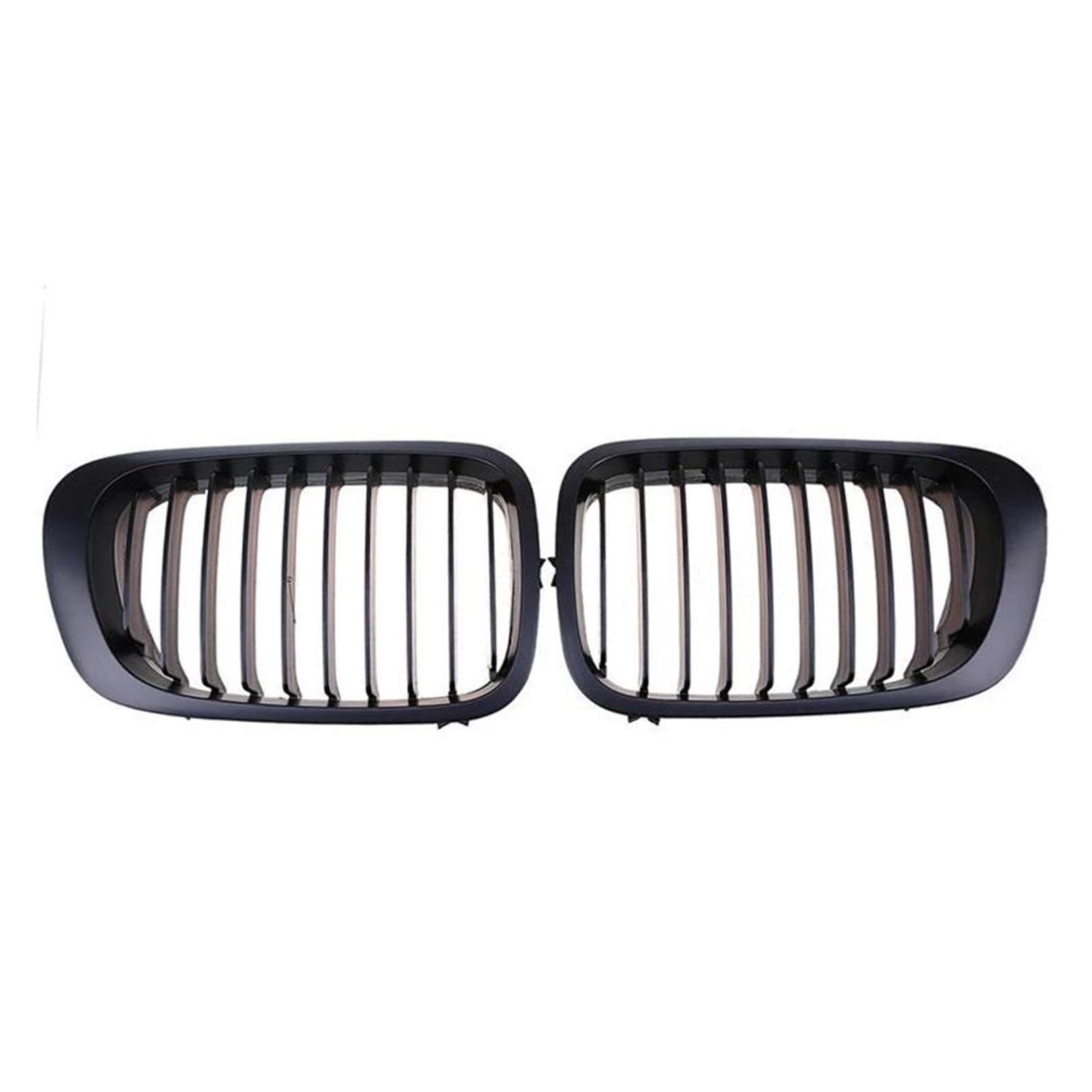 Kühlergrill Front Nierengrill Grille Autozubehör Passend Für 3er E46 Coupé 2Türer 1998-2001 Glänzend Schwarz Matt Schwarz Nieren Kühlergrill(Kidney Grille E) von GOINTDJD