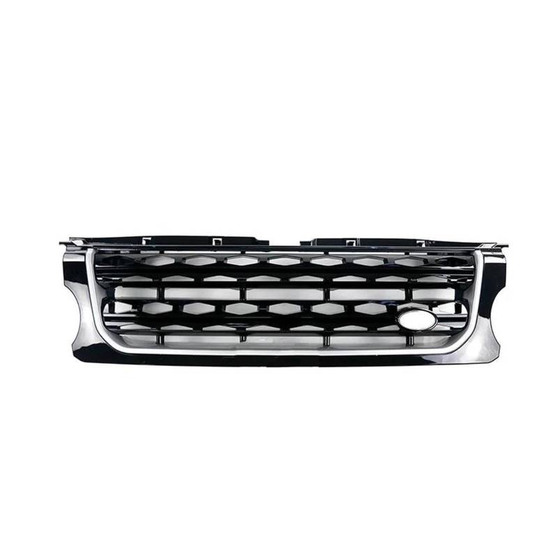 Kühlergrill Frontstoßstangen-Mittelteil Oberer Renngrill Grill Für Land Für Rover Für Discovery 4 LR4 2014 2015 2016 L319 Nieren Kühlergrill(Black Bars of Silver) von GOINTDJD