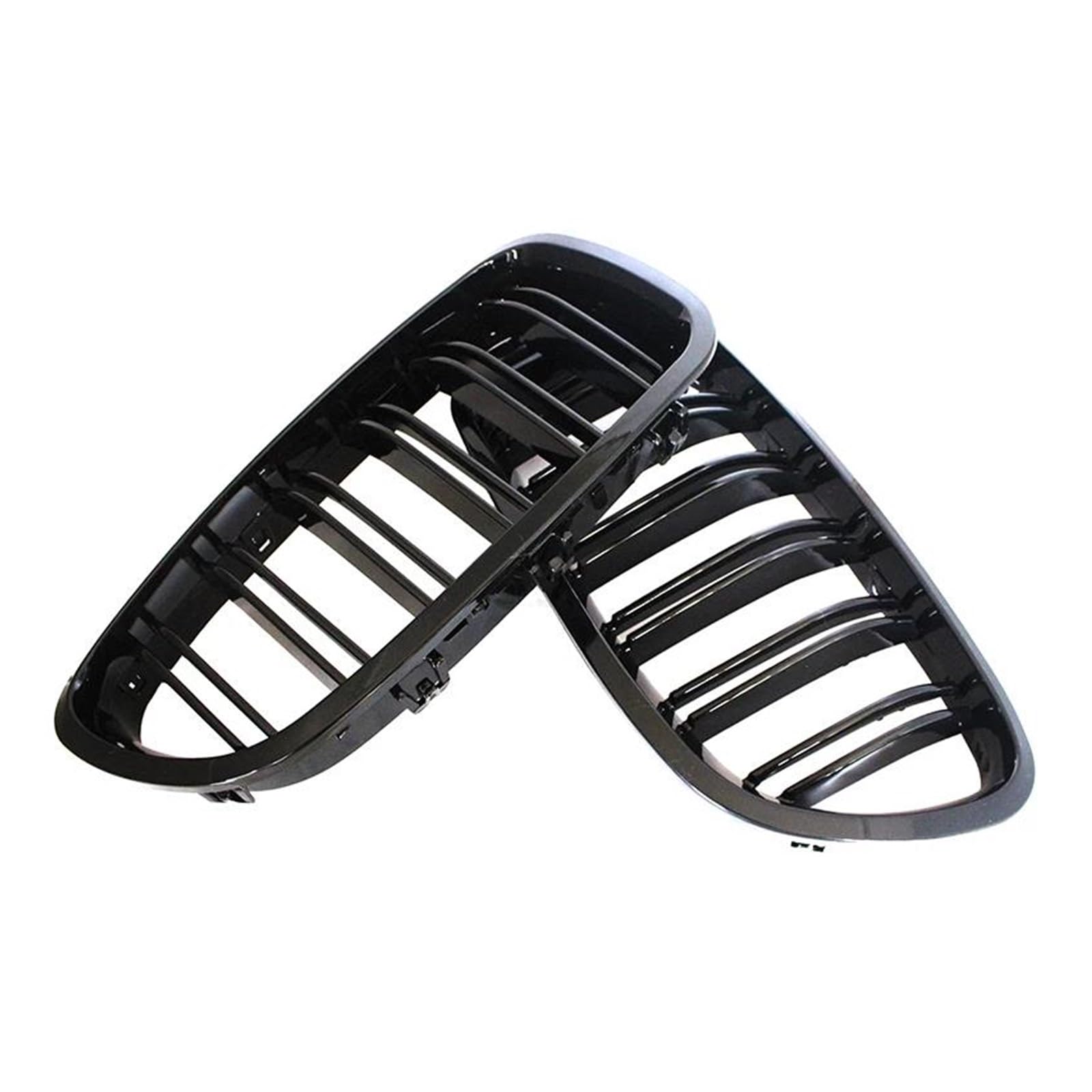 Kühlergrill Für 5 Series F10 F11 F18 520d 530d 540i 2010-2017 Ersatzteil Auto Glanz Schwarz Nierengrill Doppellamellen Racing Grill Nieren Kühlergrill(Double Line Black) von GOINTDJD