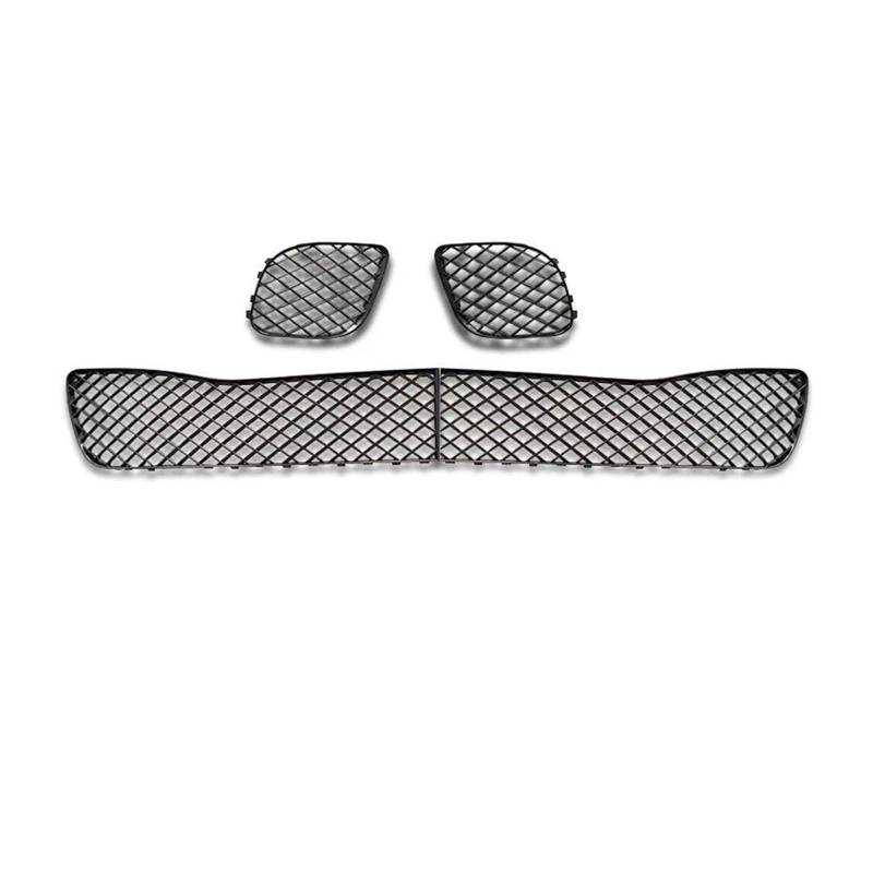 Kühlergrill Für Bentley Für Flying Für Spur 2010-2013 3W5807667 Auto Vorderen Stoßfänger Schutz Grille Grille Grid Mash Auto Teil Nieren Kühlergrill(Matte Black 3pcs) von GOINTDJD