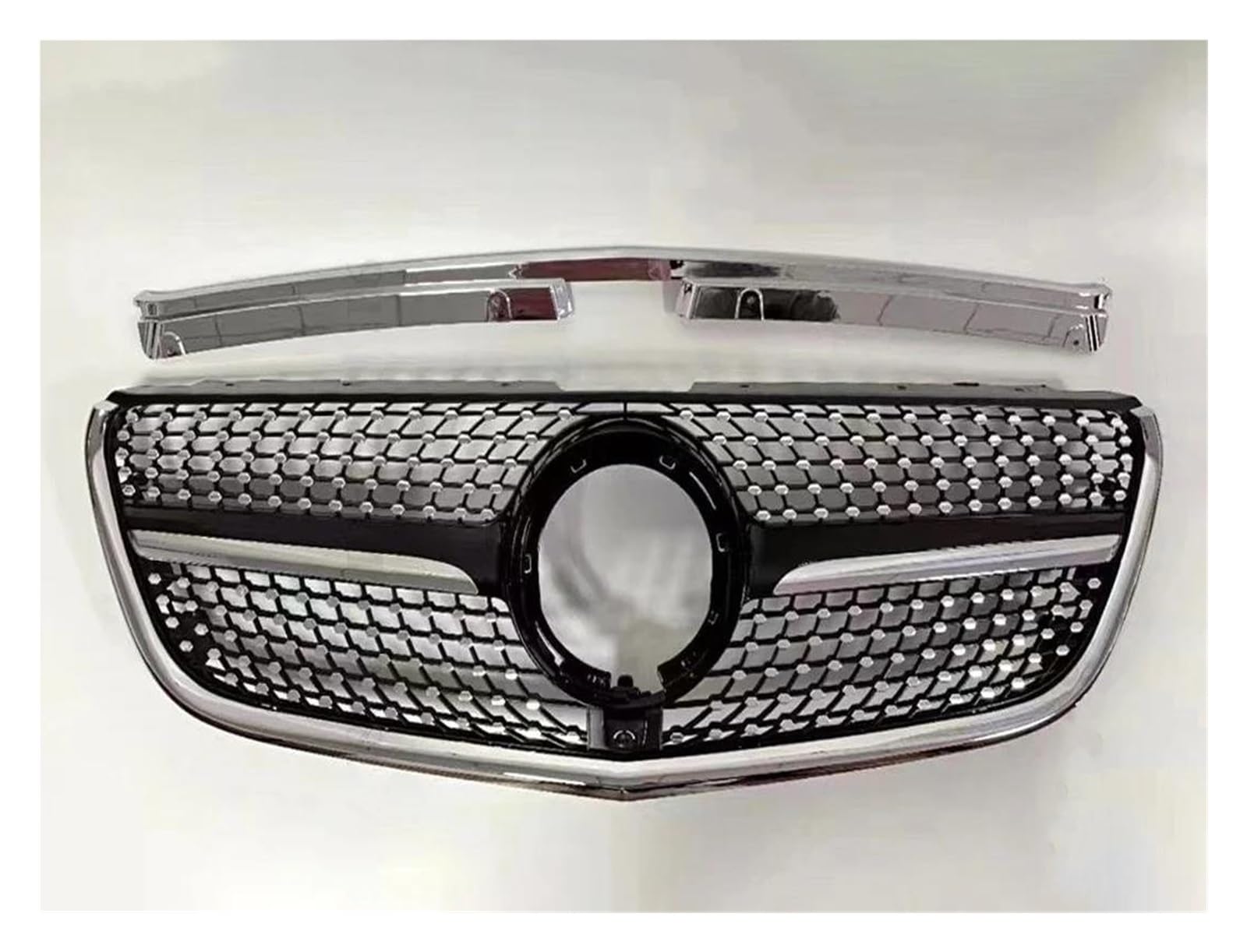 Kühlergrill Für Benz Für Vito V W447 2015-2019 2020-2023 Wie V250 V300 V260 Tuning Body Kit Diamond Style Frontgrill Stoßstange Einlassgrillgitter Nieren Kühlergrill(A 20-23 Black) von GOINTDJD