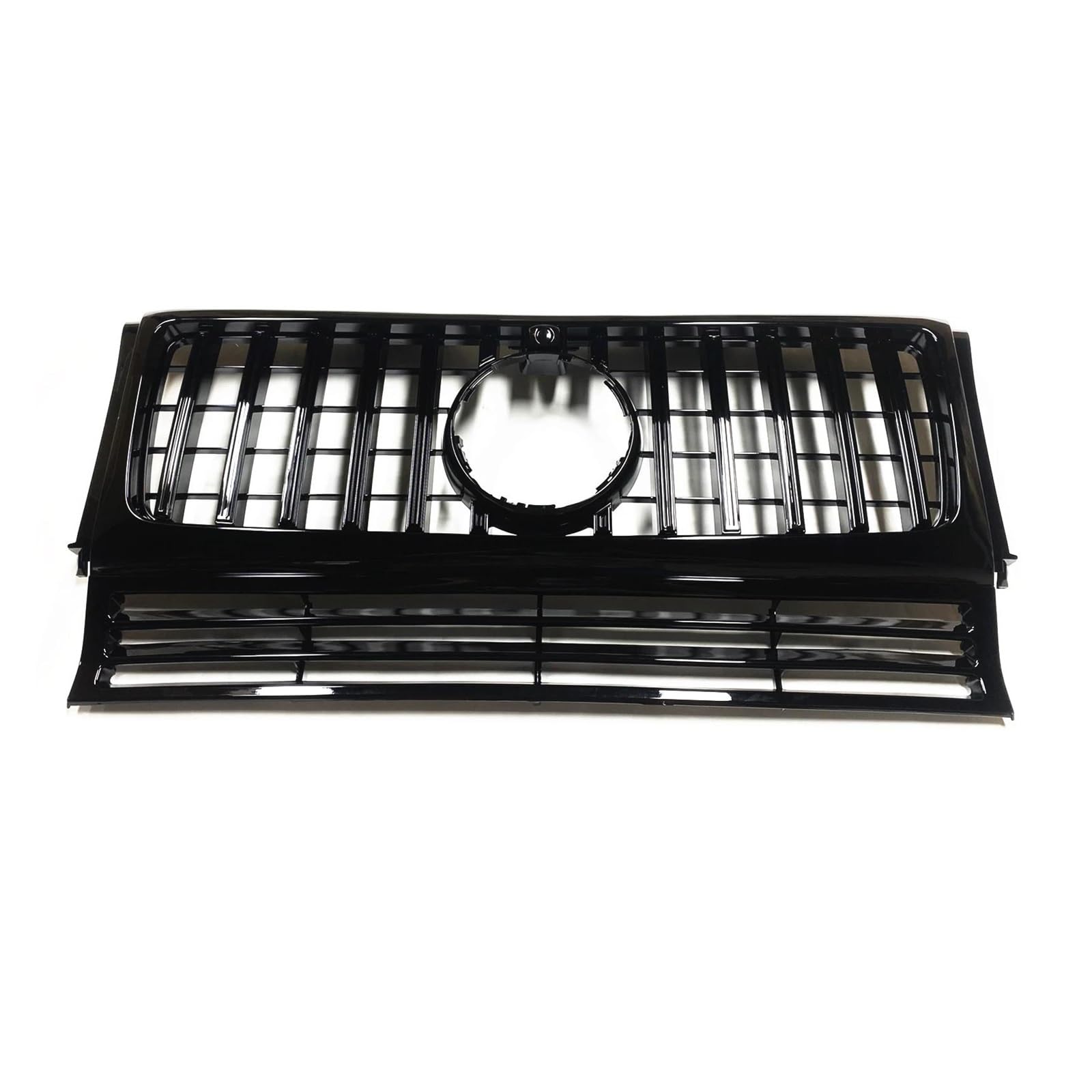 Kühlergrill Für Benz G Klasse W463 G500 G550 G63 G65 G55 Für AMG 1990-2018 Frontgrill Oberen Stoßstange Haube Mesh Grill Nieren Kühlergrill(Schwarz) von GOINTDJD