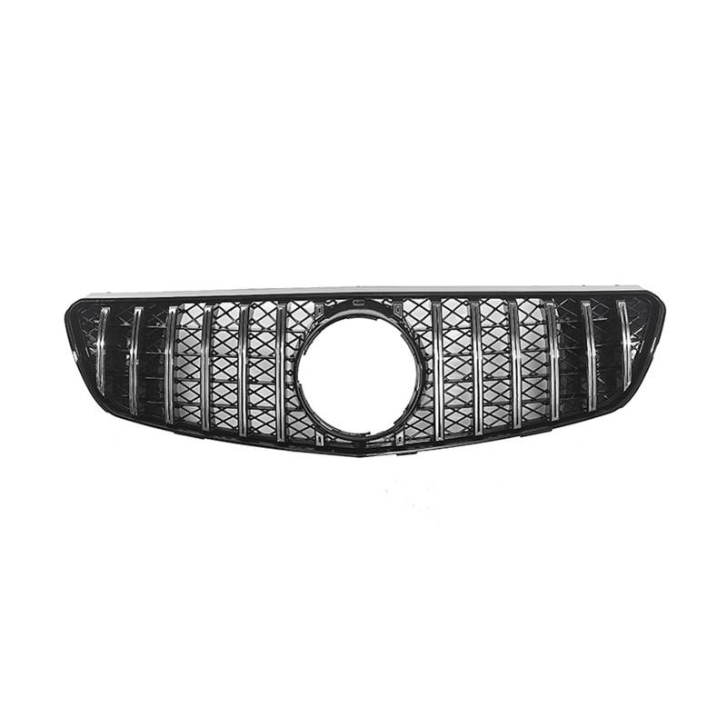 Kühlergrill Für Benz R Klasse W250 GT R 2005-2010 Front Auto Kühlergrill Grill Körper Obere Ersatz Stoßstange Haube Mesh Center Grid Teil Nieren Kühlergrill(Silber) von GOINTDJD