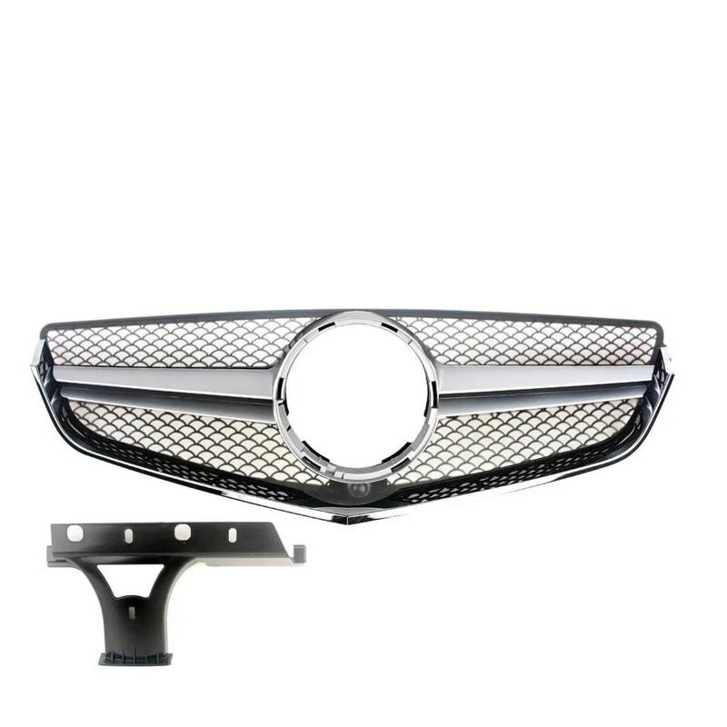 Kühlergrill Für Benz W207 Für E-Coupe 2009 2010 2011 2012 2013 2014 2015 2016 Vorne Racing Facelift Gitter Oberen Haube Stoßstange Grille Nieren Kühlergrill(D Silver 2014-2016) von GOINTDJD