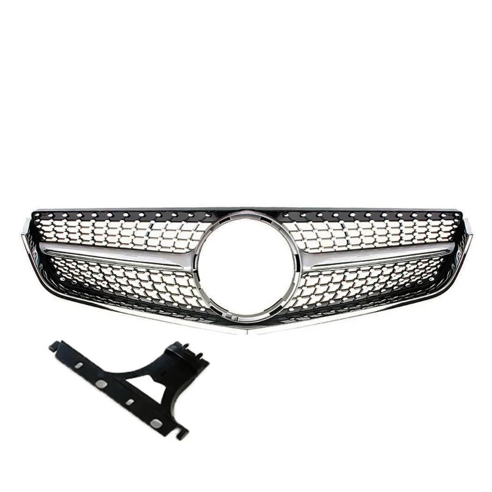 Kühlergrill Für Benz W207 Für E-Coupe 2009 2010 2011 2012 2013 2014 2015 2016 Vorne Racing Facelift Gitter Oberen Haube Stoßstange Grille Nieren Kühlergrill(E Silver 2009-2013) von GOINTDJD