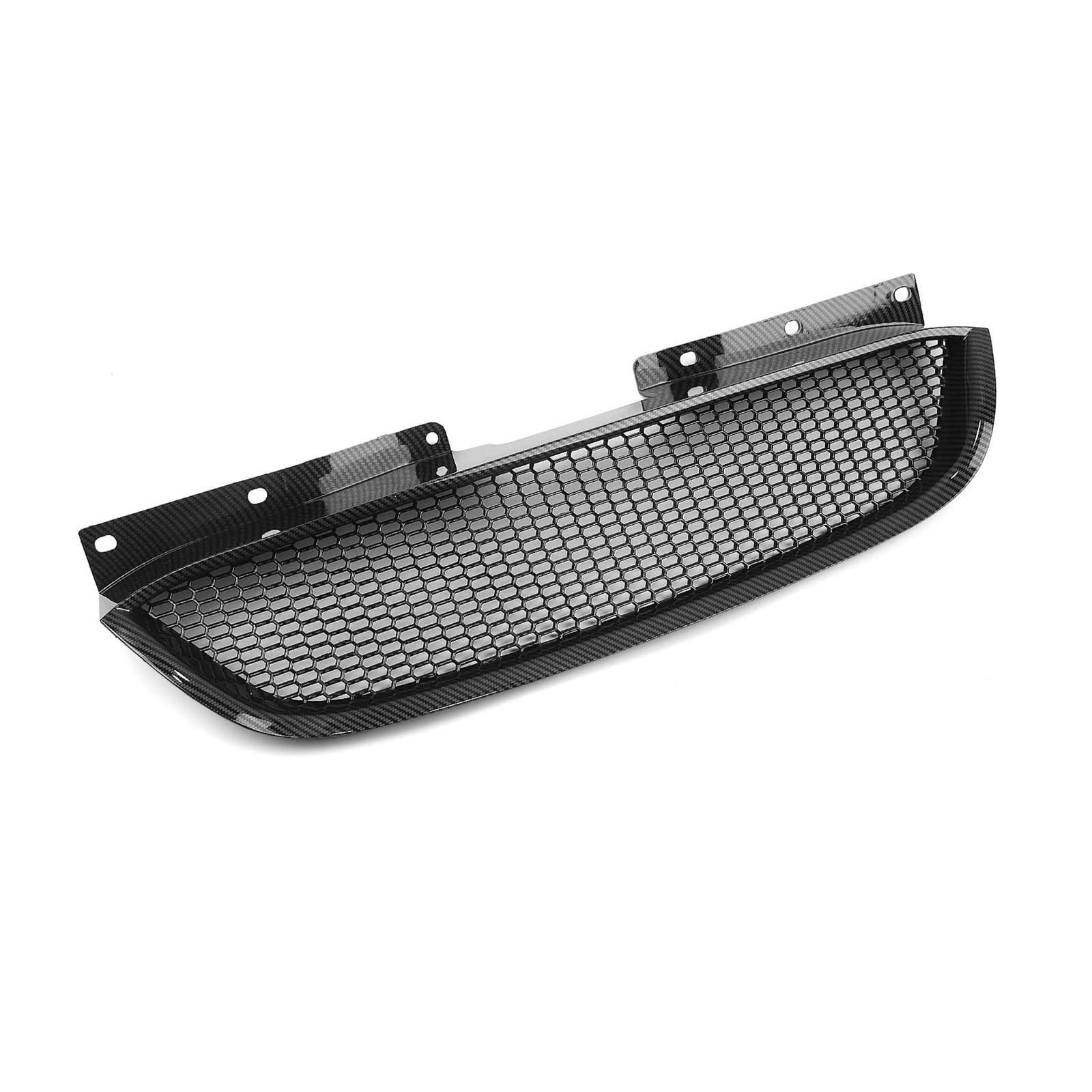 Kühlergrill Für Hyundai Für Genesis Für Coupe 2008 2009 2010 2011 2012 Auto Kühlergrill Oberen Ersatz Stoßstange Haube Mesh Grid Auto Teil Nieren Kühlergrill(Kohlefaser-Optik) von GOINTDJD