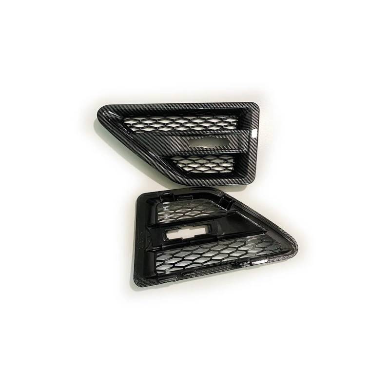 Kühlergrill Für Land Für Rover Für Freelander 2 LR2 2006-2014 Für Racing Auto Tür Seite Grille Vent Mesh Grill Auto Seite Fender Spoiler Abfluss Vent 2PCS Nieren Kühlergrill(Carbon) von GOINTDJD