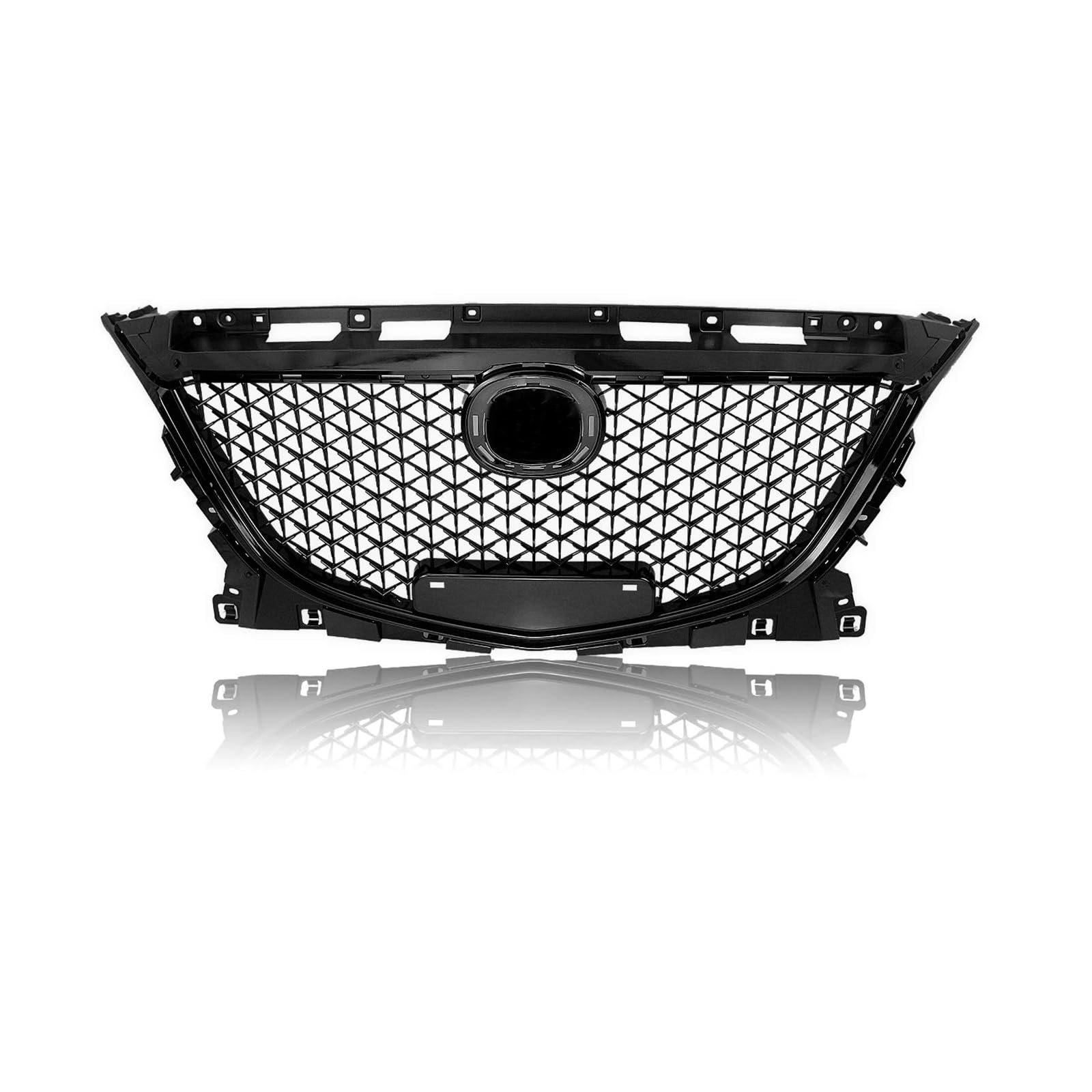 Kühlergrill Für Mazda 3 Für Axela 2014 2015 2016 Kühlergrill Racing Grill Oberen Stoßfänger Haube Mesh Grid Auto Zubehör Waben Stil Nieren Kühlergrill von GOINTDJD