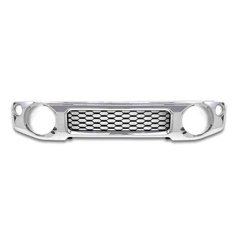 Kühlergrill Für Suzuki Für Jimny JB74 JB64 2018 2019 2021 2023 ABS Auto Front Racing Grill Stoßstange Mesh Grids Grille Nieren Kühlergrill(Chromed Without Badge) von GOINTDJD