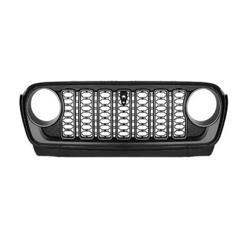 Kühlergrill Passend Für Jeep Für Wrangler JL/Für Gladiator JT 2018–2024. Frontgrill, Schwarzes Netzgitter Nieren Kühlergrill(with Camera Hole) von GOINTDJD