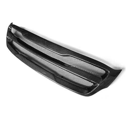 Kühlergrill Racing Grill Für KIA Für Sorento 2015 2016 2017 Front Stoßstange Grille Glänzend Schwarz Mesh Dekorative Streifen Carbon Faser Nieren Kühlergrill(Real Cabon) von GOINTDJD