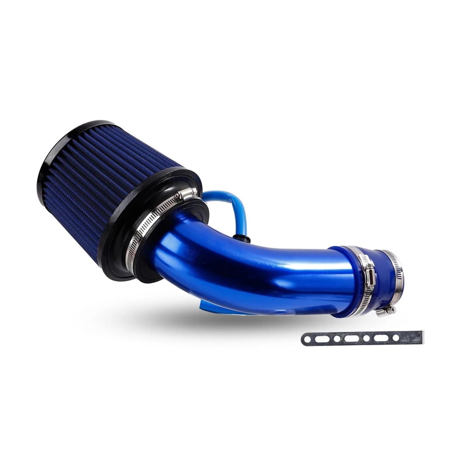 Luftansaugrohr Auto Auto Nachgerüstet Winter Pilz Kopf Luftfilter Ansaugrohr Filter High Flow Hohe Kaltluftfilter Aluminium Rohr Kit 76mm/3 Zoll Auto Lufteinlass(Blau) von GOINTDJD