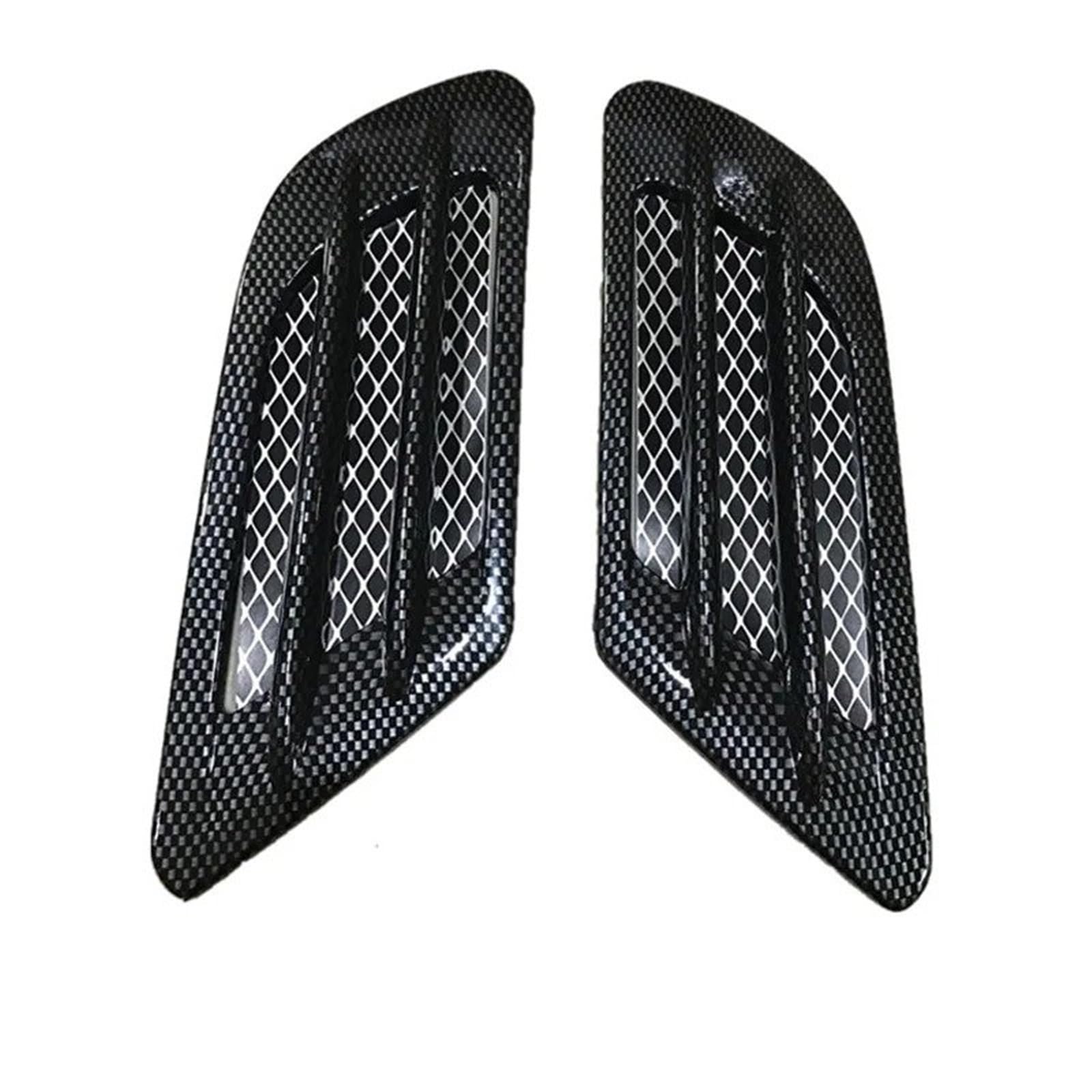 Luftansaugrohr Auto Auto Styling Carbon Fiber Universal Auto Hai Kiemen Kotflügel Seite Air Flow Outlet Vent Dekoration Aufkleber Trim Abdeckung Aufkleber Auto Lufteinlass(Style 2 Carbon) von GOINTDJD