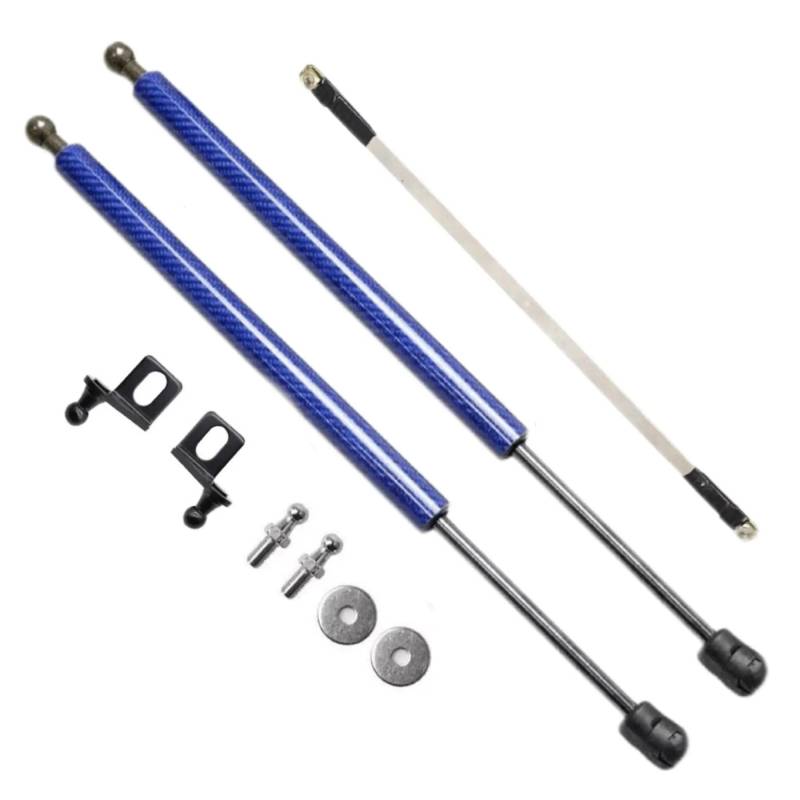 Motorhauben Gasfeder Für MG Für ZS EV 2018-2024 Für MG ZX ZST VS Astor Front Hood Strut Kit Zylinder Dämpfer Stoßdämpfer Hebe Strebe Stoßdämpfer Stange Kfz Strebenstangen(Blue Carbon Fiber) von GOINTDJD