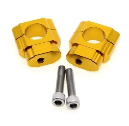 Motorrad Lenker Riser 22mm 28mm Für Pit Dirt Bike Racing Zubehör ATV CNC Motorrad Universal Lenker Griff Fat Bar Riser Halterung Clamp Adapter Lenker Riser(28mm Gold) von GOINTDJD