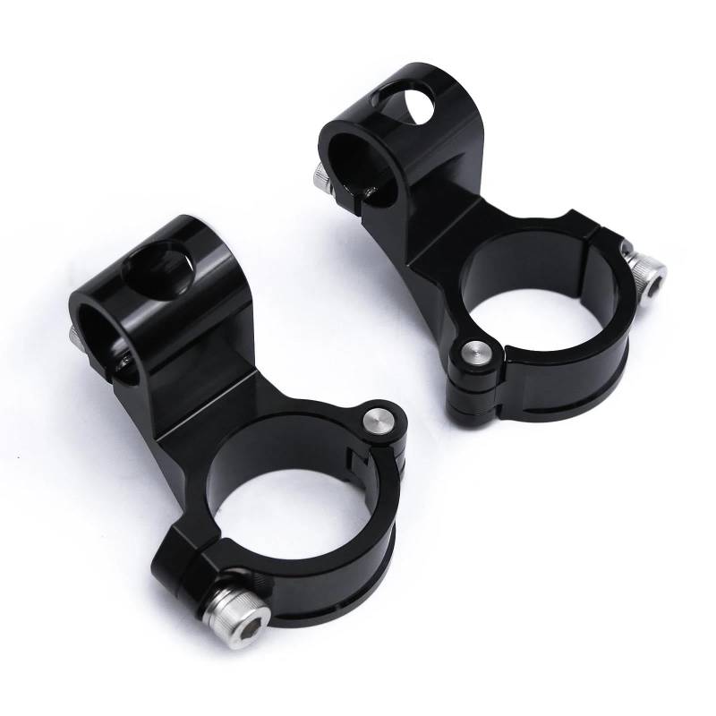 Motorrad Lenker Riser 37 41 43 45 48 50 51 MM Einstellbare Clip Ons 7/8 "Lenker Lenker Klemme 1,5" Rised Motorrad Rised Riser Clip Auf Lenker Riser(Black Riser 43MM) von GOINTDJD