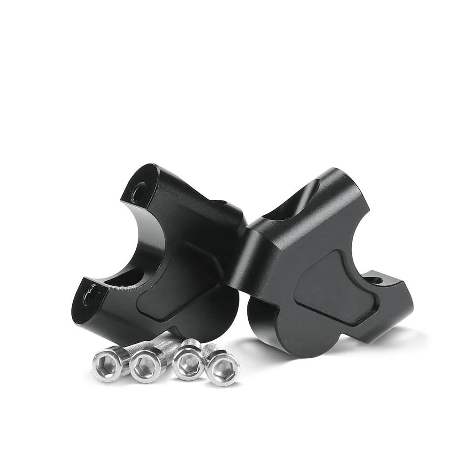 Motorrad Lenker Riser Für NX400 NX 400 NX 500 NX500 2024 Lenker Riser Motorrad Zubehör Griff Bar Lift Clamp Verlängern Adapter Halterung Lenker Riser(Schwarz) von GOINTDJD