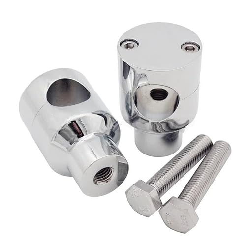 Motorrad Lenker Riser Für Suzuki Für Kawasaki Für Cruiser Für Chopper Metriken 7/8 1 "22MM 25MM Motorrad Lenker Steigleitungen Lenker Riser(B 22MM Chrome) von GOINTDJD