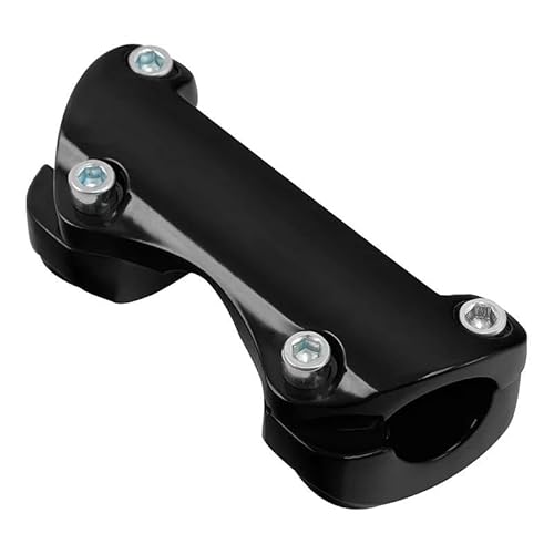 Motorrad Lenker Riser Für Touring Für Road Für King Für Street Für Electra Für Glide 1988-2023 2020 2019 Aluminium-Motorrad 1" Lenkererhöhung Obere Klemme Lenker Riser(Schwarz) von GOINTDJD