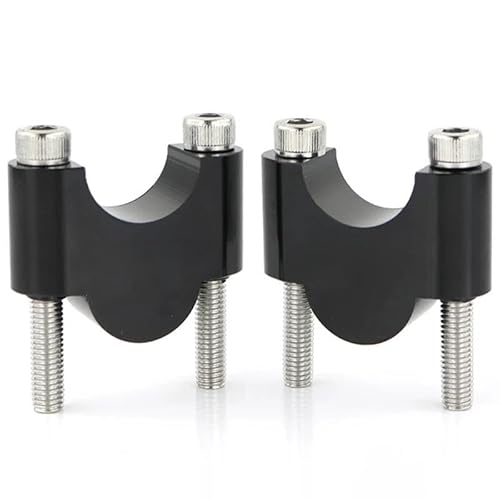 Motorrad Lenker Riser Motorrad CNC Billet Aluminium 7/8 "22mm Lenker Lenker Fat Bar Riser Montage Riser Fit Für Moto Für Guzzi V7 2014-2019 Lenker Riser(Black Riser 30mm) von GOINTDJD