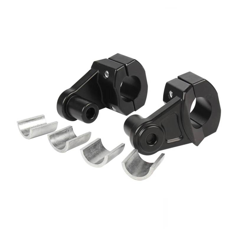 Motorrad Lenker Riser Universal 22MM 7/8 "-28MM 1 1/8" Bar Klemmen Erhöhte Lenker Lenker Riser Für Kawasaki Für Motorrad Für ATV Quad Lenker Riser(1 Pair Black) von GOINTDJD