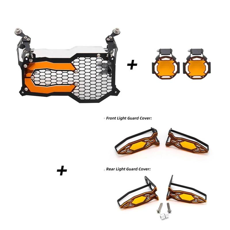 Motorrad Scheinwerferschutz Lampenschirm Für R1250GS Für R 1250GS Für ADV 2018 2019 2020 Scheinwerfer Nebel Signal Licht Schutz Motorrad Kopf Vorne Hinten Lampe Schutz Abdeckung(Combination 5) von GOINTDJD
