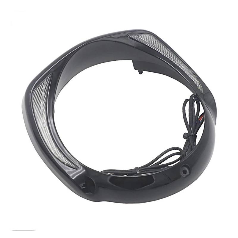 Motorrad Scheinwerferschutz Lampenschirm Für Touring Für Straße Für Glide Für Straße Für King Für Tri Für Glide Für Ultra Für FLHX Motorrad Scheinwerfer Lünette Trim Ring Mit Signal(B2) von GOINTDJD