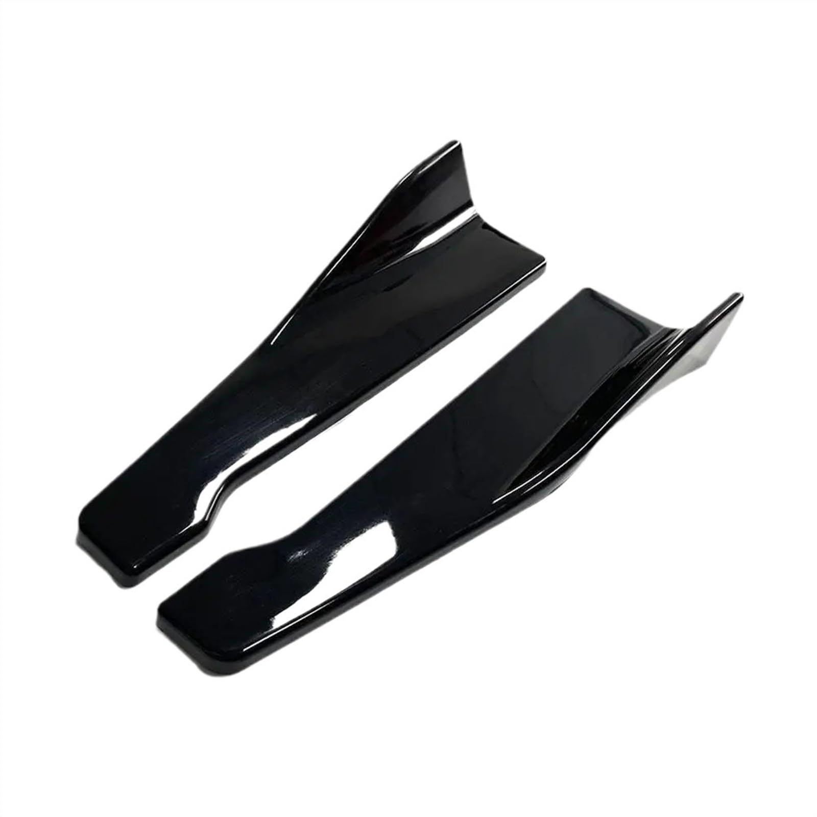 Seitenschweller Universal 48CM Länge Auto Seitenschweller Heckspoilerlippe Splitter Winglet Schürzen Schutz Kratzer Kfz-Zubehör Für Ford Winglet Diffuser(Bright Black) von GOINTDJD