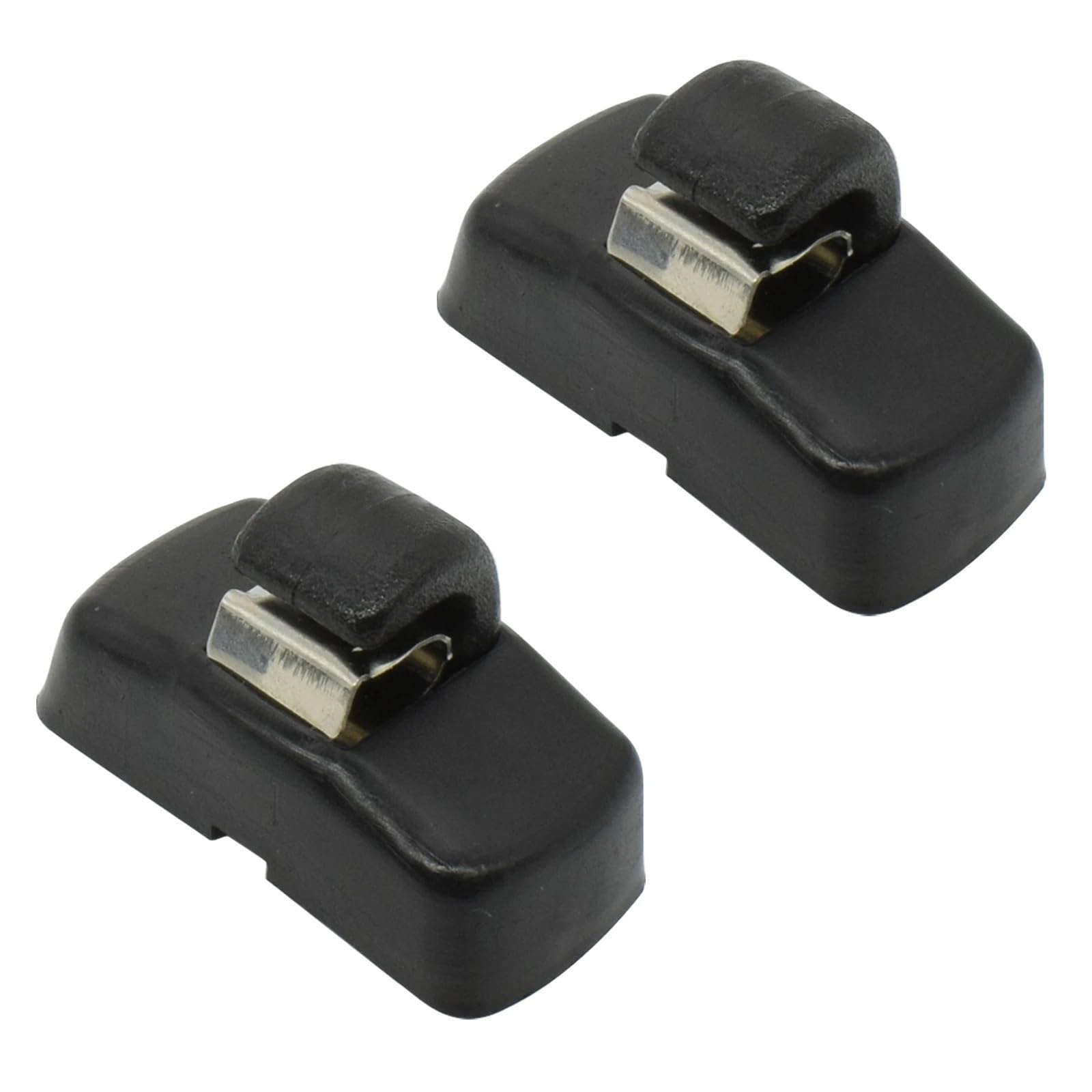 Sonnenblende 2 stücke Auto Front Sonnenblende Sonnenblende Haken Clips Halterung Für Skoda Für Fabia 6Y Für Octavia Für A4 Für A5 1U 1Z Für Superb B5 3U Auto Sonnenschutz(Schwarz) von GOINTDJD