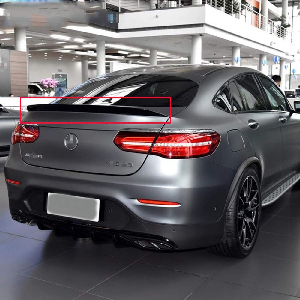 Premium ABS Material Auto Spoiler Heckspoiler für GLC Class Coupe GLC300 GLC250 GLC43 GLC260 2016-2018, schlagfreie 3M-Klebstoffmontage, glänzend schwarz von GOINUS