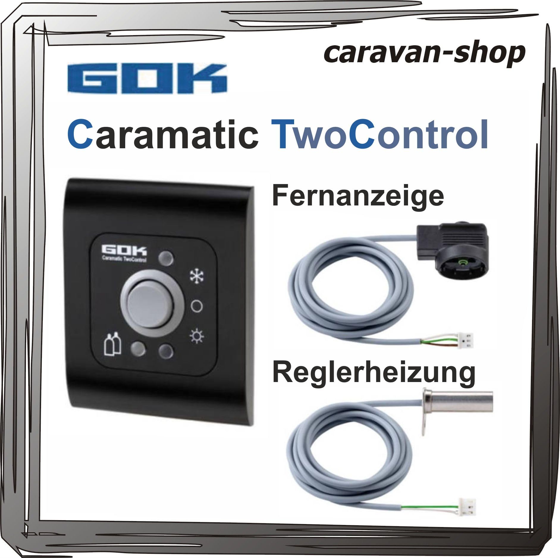 GOK Caramatic TwoControl Fernanzeige + Reglerheizung EIS-Ex Caravan, Wohnmobiel von GOK