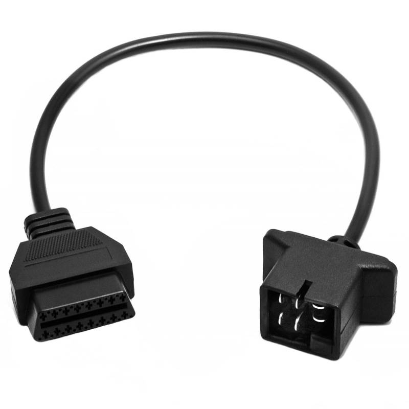 Goliton 6 Pin OBD1 auf 16 Pin OBD2 Diagnosescanner Konverter Adapterkabel Kompatibel für Jeep/Dodge/Chrysler von GOLITON