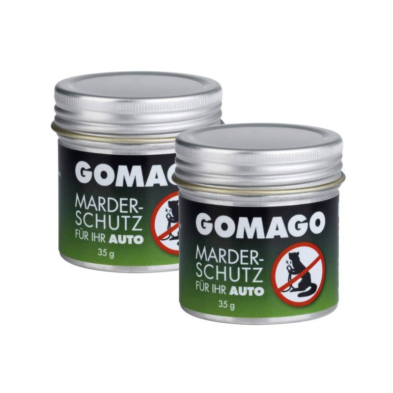 GOMAGO Marderschutz für Ihr Auto 2er Set | Zuverlässige und einfache Mardervergrämung durch Duftstoff | Alternative zu Marderschreck, Marderspray, Ultraschall u.ä. | Einfache Anwendung [2 x 35g] von GOMAGO